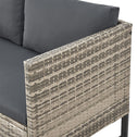 Loungeset / Tuinset Santorini - Polyrotan - Modulair - Grijs - Incl. Tafel & Opbergbox
