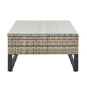 Loungeset / Tuinset Santorini - Polyrotan - Modulair - Grijs - Incl. Tafel & Opbergbox