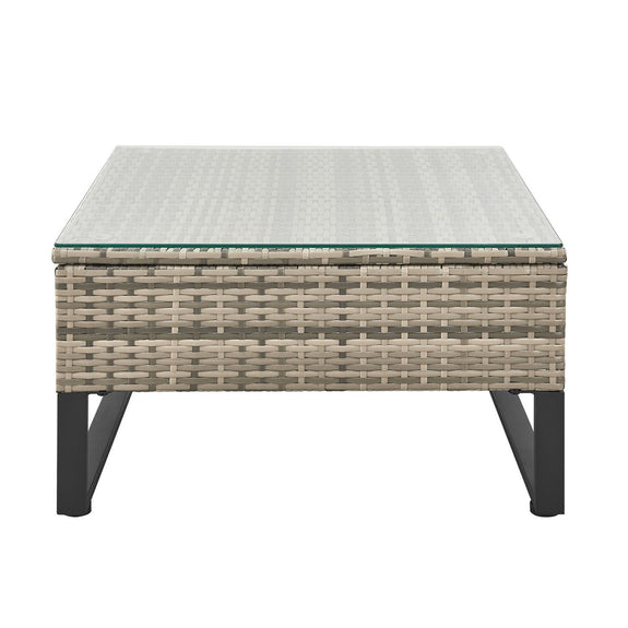 Loungeset / Tuinset Santorini - Polyrotan - Modulair - Grijs - Incl. Tafel & Opbergbox - Afbeelding 13