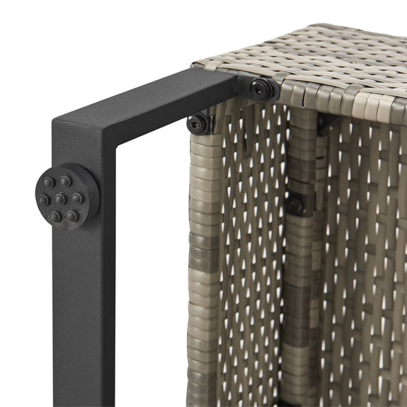 Loungeset / Tuinset Santorini - Polyrotan - Modulair - Grijs - Incl. Tafel & Opbergbox - Afbeelding 15