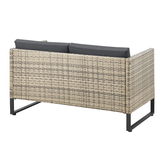 Loungeset / Tuinset Santorini - Polyrotan - Modulair - Grijs - Incl. Tafel & Opbergbox - Afbeelding 5