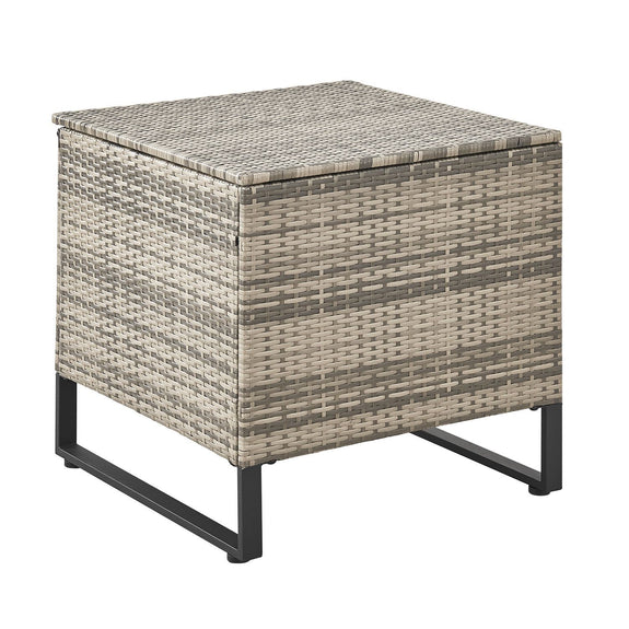 Loungeset / Tuinset Santorini - Polyrotan - Modulair - Grijs - Incl. Tafel & Opbergbox - Afbeelding 6