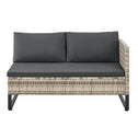 Loungeset / Tuinset Santorini - Polyrotan - Modulair - Grijs - Incl. Tafel & Opbergbox