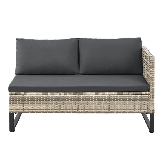 Loungeset / Tuinset Santorini - Polyrotan - Modulair - Grijs - Incl. Tafel & Opbergbox - Afbeelding 9