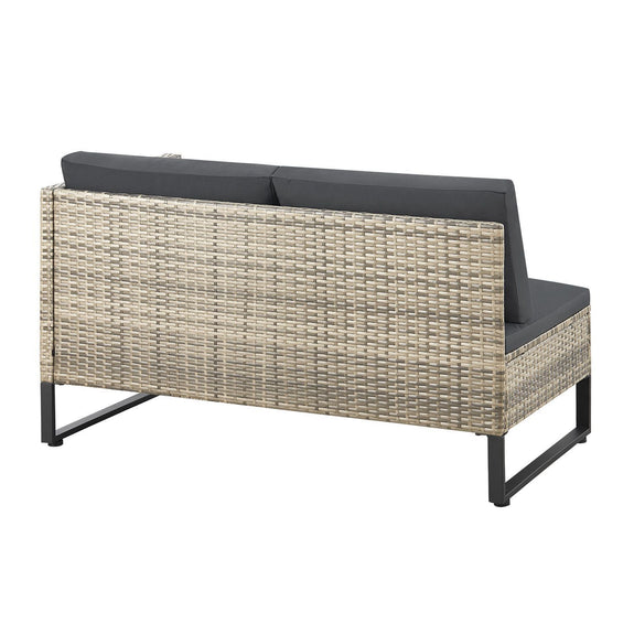 Loungeset / Tuinset Santorini - Polyrotan - Modulair - Grijs - Incl. Tafel & Opbergbox - Afbeelding 10