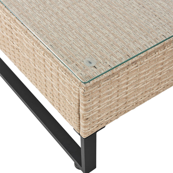 Loungeset / Tuinset Santorini - Polyrotan - Modulair - Crème - Incl. Tafel & Opbergbox - Afbeelding 14