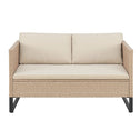 Loungeset / Tuinset Santorini - Polyrotan - Modulair - Crème - Incl. Tafel & Opbergbox