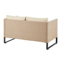 Loungeset / Tuinset Santorini - Polyrotan - Modulair - Crème - Incl. Tafel & Opbergbox
