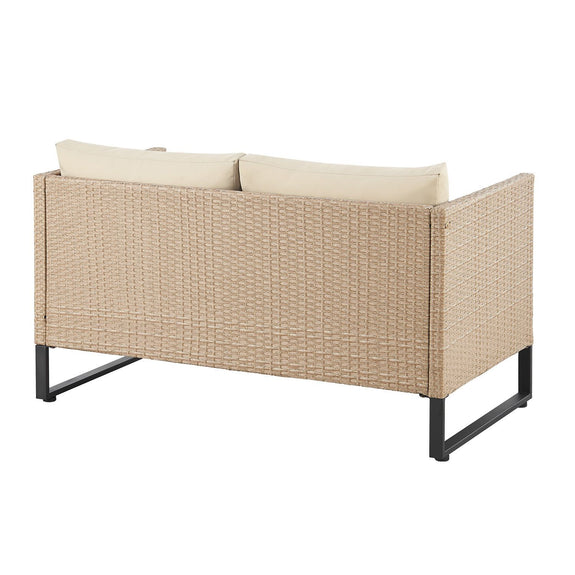 Loungeset / Tuinset Santorini - Polyrotan - Modulair - Crème - Incl. Tafel & Opbergbox - Afbeelding 5