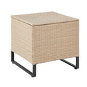 Loungeset / Tuinset Santorini - Polyrotan - Modulair - Crème - Incl. Tafel & Opbergbox