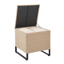 Loungeset / Tuinset Santorini - Polyrotan - Modulair - Crème - Incl. Tafel & Opbergbox