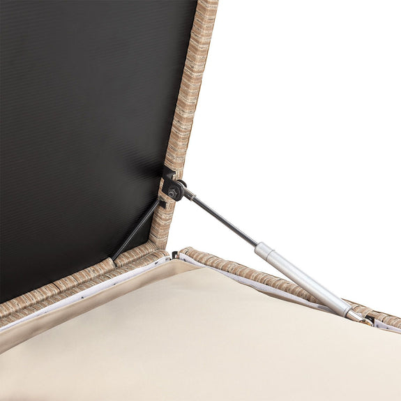 Loungeset / Tuinset Santorini - Polyrotan - Modulair - Crème - Incl. Tafel & Opbergbox - Afbeelding 8