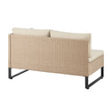 Loungeset / Tuinset Santorini - Polyrotan - Modulair - Crème - Incl. Tafel & Opbergbox