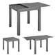Uitklapbare Tuintafel Laki - 70 x 70 cm - Antraciet - Aluminium