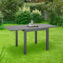 Uitklapbare Tuintafel Laki - 80 x 80 cm - Antraciet - Aluminium