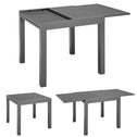 Uitklapbare Tuintafel Laki - 80 x 80 cm - Antraciet - Aluminium