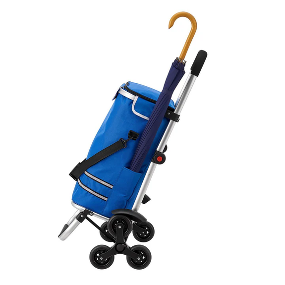 Boodschappentrolley 3in1 - 56L - Voor Trappen - Lichtblauw - Afbeelding 7