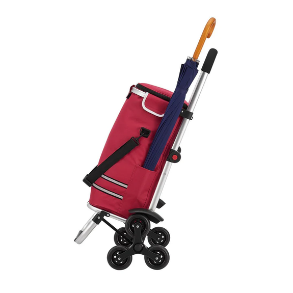 Boodschappentrolley 3in1 - 56L - Voor Trappen - Rood - Afbeelding 6