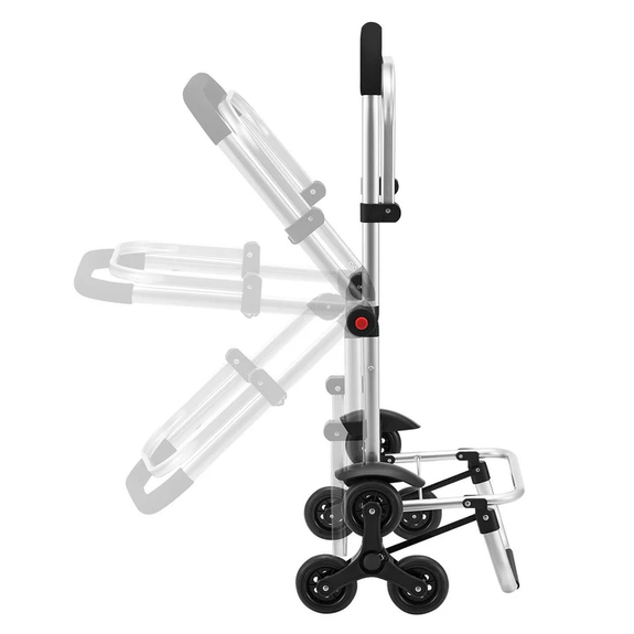 Boodschappentrolley 3in1 - 56L - Voor Trappen - Rood - Afbeelding 4