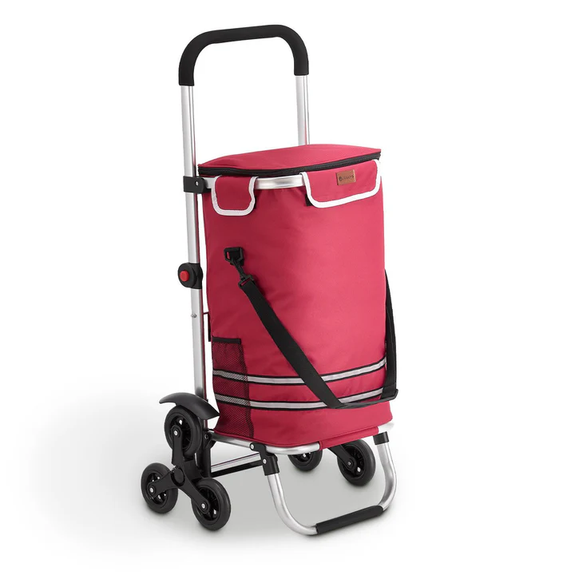 Boodschappentrolley 3in1 - 56L - Voor Trappen - Rood - Afbeelding 1
