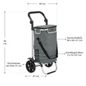 3in1 boodschappentrolley - 56L - Grijs
