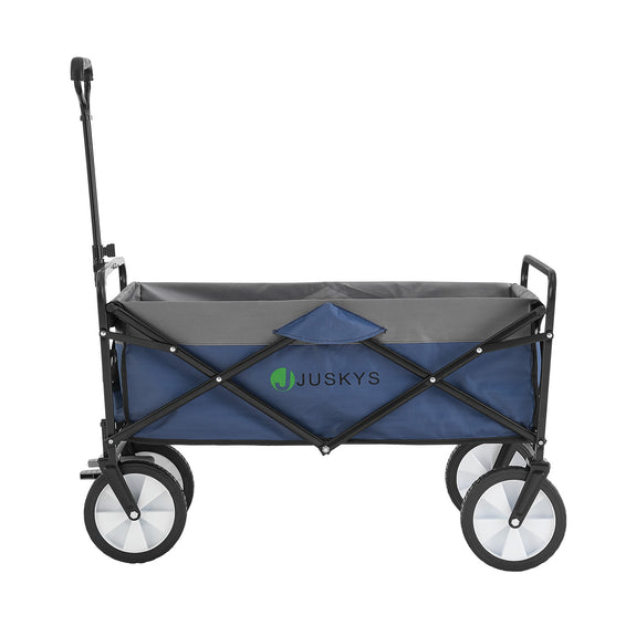 Inklapbare Bolderkar / Transportwagen - Max. 100 kg - Donkerblauw - Afbeelding 3