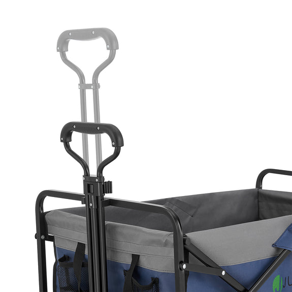 Inklapbare Bolderkar / Transportwagen - Max. 100 kg - Donkerblauw - Afbeelding 9
