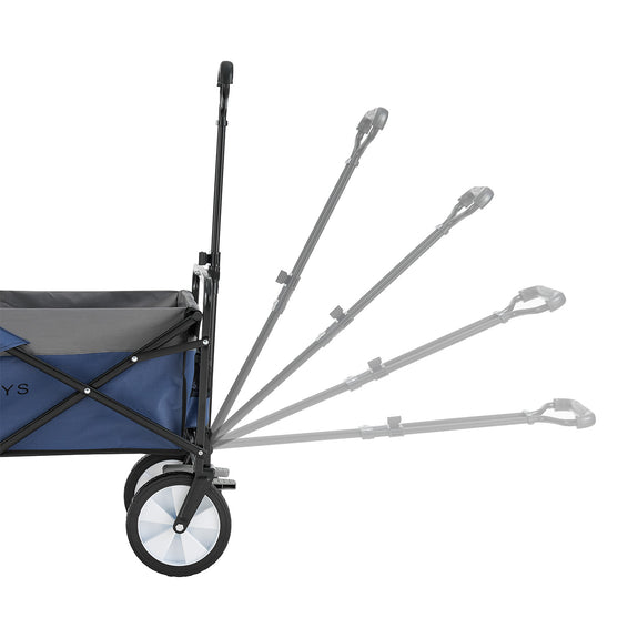 Inklapbare Bolderkar / Transportwagen - Max. 100 kg - Donkerblauw - Afbeelding 10