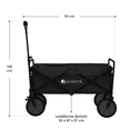 Bolderkar / Handkar / Transportkar - Opvouwbaar - Max. 100kg - Zwart