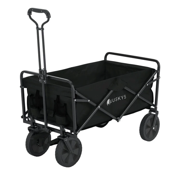 Bolderkar / Handkar / Transportkar - Opvouwbaar - Max. 100kg - Zwart - Afbeelding 1