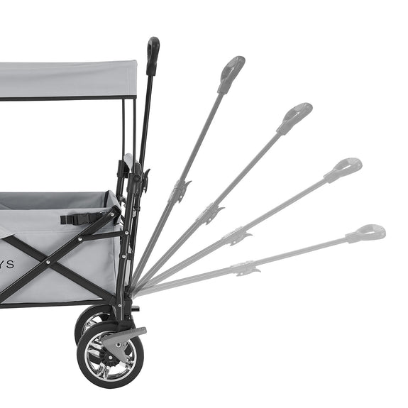 Inklapbare Bolderkar / Transportwagen - Max. 120 kg - Grijs - Incl. Dak & Tas - Afbeelding 11