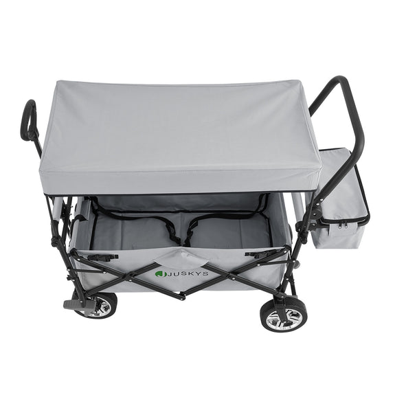 Inklapbare Bolderkar / Transportwagen - Max. 120 kg - Grijs - Incl. Dak & Tas - Afbeelding 4
