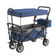 Inklapbare Bolderkar / Transportwagen - Max. 120 kg - Donkerblauw - Incl. Dak & Tas