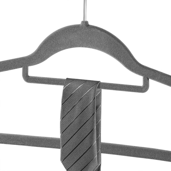 Fluwelen Kleerhangers / Kledinghanger - 50 Stuks - Grijs - Antislip - Afbeelding 6