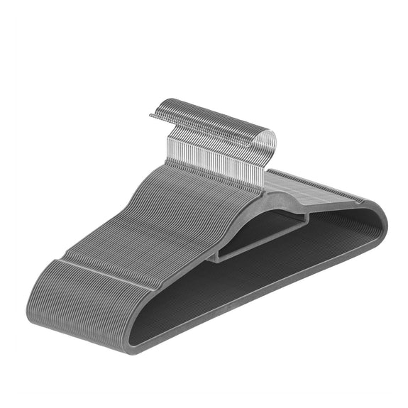 Fluwelen Kleerhangers / Kledinghanger - 50 Stuks - Grijs - Antislip - Afbeelding 1