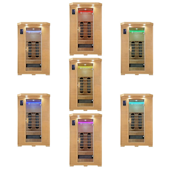 Infraroodcabine Oslo - 120x100x190cm - Keramische Verwarming - 2 personen - Afbeelding 14