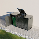 Metalen Containerberging / Opbergbox / Tuinopslagbox Arel - Voor 120L of 240L Afvalbakken - 3-Delig