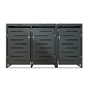 Metalen Containerberging / Opbergbox / Tuinopslagbox Arel - Voor 120L of 240L Afvalbakken - 3-Delig