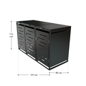 Metalen Containerberging / Opbergbox / Tuinopslagbox Arel - Voor 120L of 240L Afvalbakken - 3-Delig