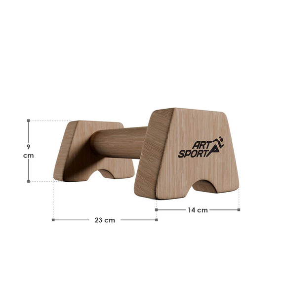 Houten opdrukstangen - M - 23x14x9 cm - Afbeelding 6