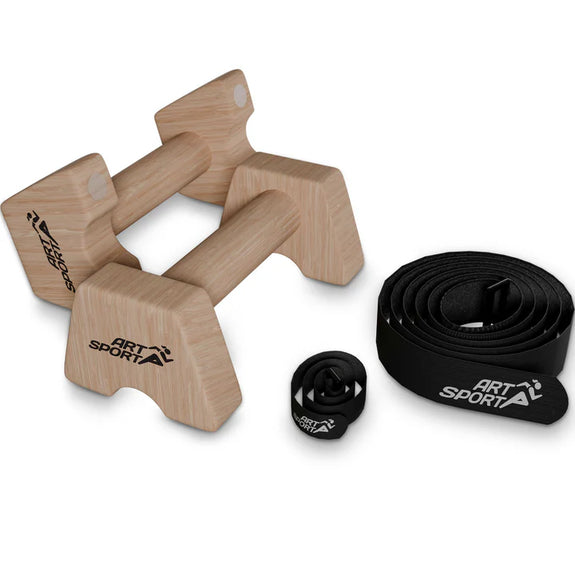 Houten opdrukstangen - M - 23x14x9 cm - Afbeelding 1