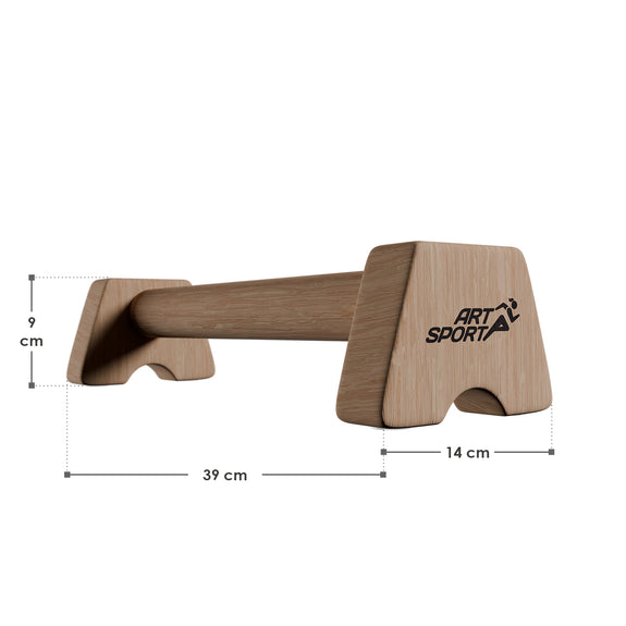 Houten opdrukstangen - L - 39x14x9 cm - Afbeelding 9