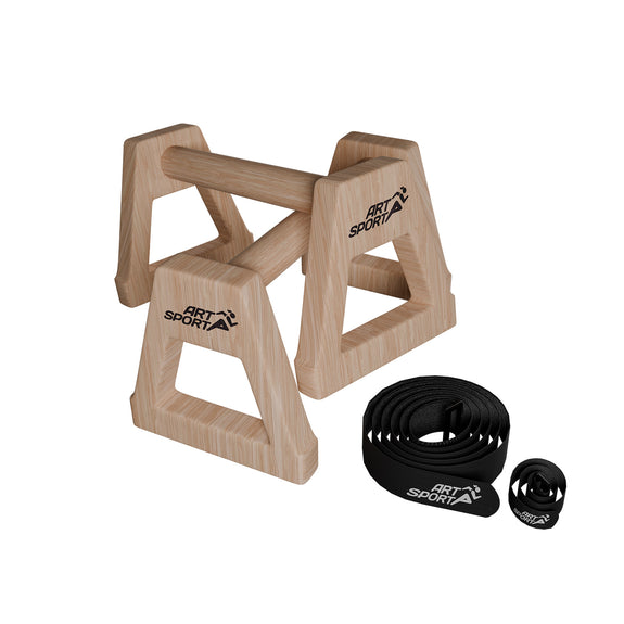 Houten opdrukstangen - XXL - 39x20x20 cm - Afbeelding 3