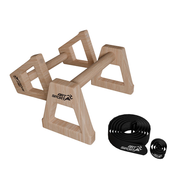 Houten opdrukstangen - XXL - 39x20x20 cm - Afbeelding 4