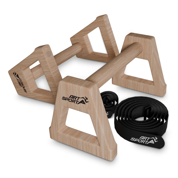 Houten opdrukstangen - XXL - 39x20x20 cm - Afbeelding 1