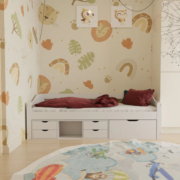1 persoons bed Nalu - Wit - 90 x 200 cm - Afbeelding 2