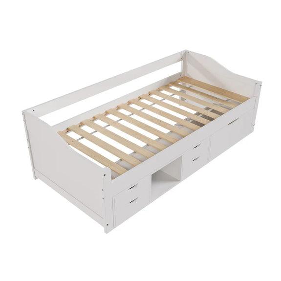 1 persoons bed Nalu - Wit - 90 x 200 cm - Afbeelding 3