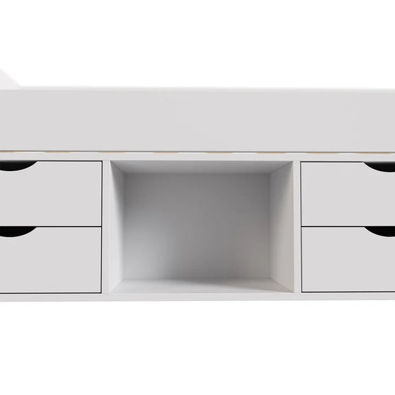 1 persoons bed Nalu - Wit - 90 x 200 cm - Afbeelding 4