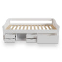 1 persoons bed Nalu - Wit - 90 x 200 cm