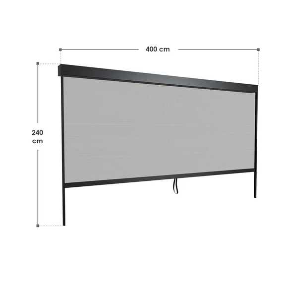 Zijwand Voor Lamellendak - Tahiti - 4x2,4 m - Antraciet - Afbeelding 6